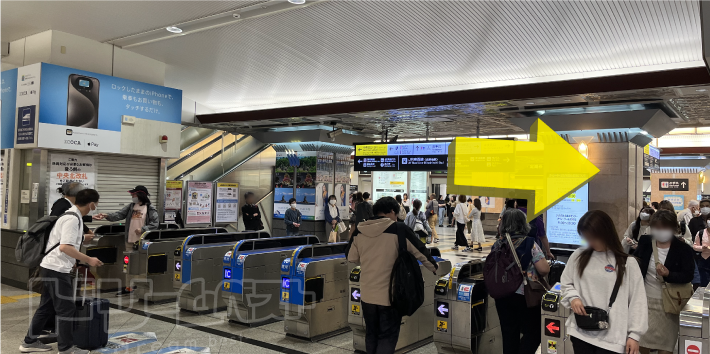 大阪駅前第4ビル特設売り場への行き方「大阪駅から中央改札を出る」その3