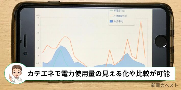 カテエネで電力使用量の「見える化」が可能