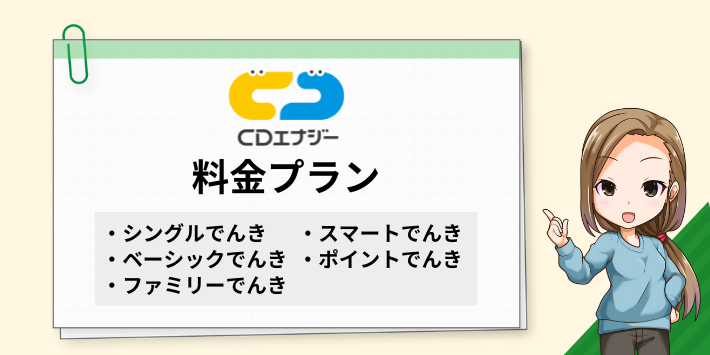 CDエナジーダイレクトの料金プラン