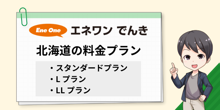 エネワンでんきの北海道エリアの料金プラン