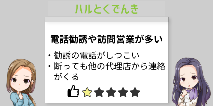 理由②：電話勧誘や訪問営業が多い