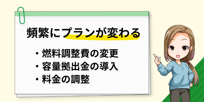 契約期間内にプラン変更されるケースがある