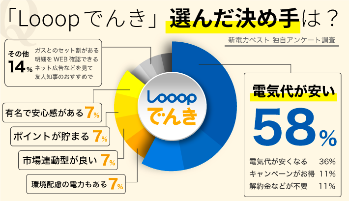 「Looopでんき」選んだ決め手は？