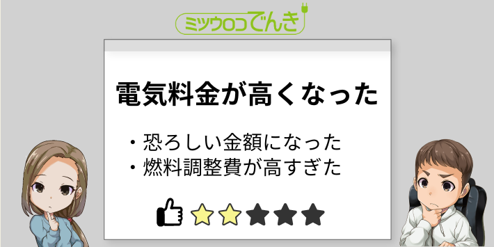 電気料金が高くなった