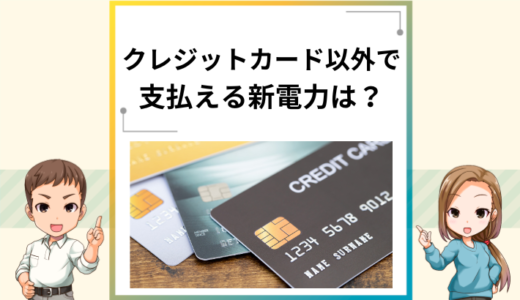 クレジットカードなしで契約できる新電力会社は？支払いの注意点も解説