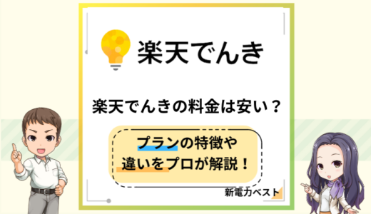 楽天でんきの料金は安い？大手電力会社との違いや特徴を解説