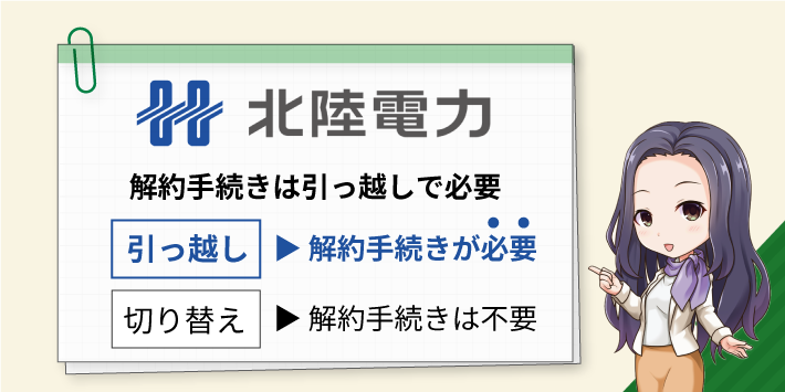 北陸電力の解約手続きは引っ越しで必要