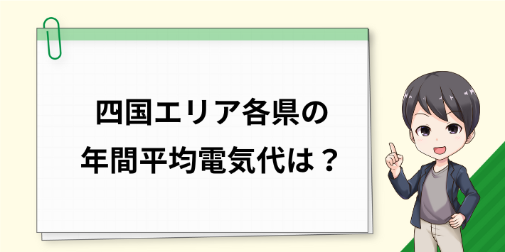 四国の都道府県の年間平均電気代