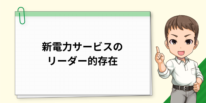 新電力サービスのリーダー的存在