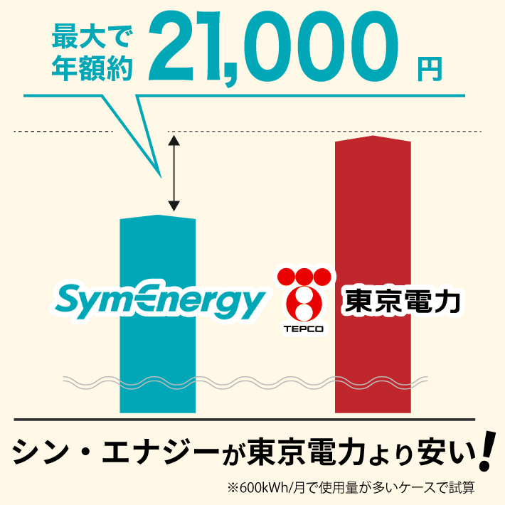 シン・エナジーが東京電力より安い