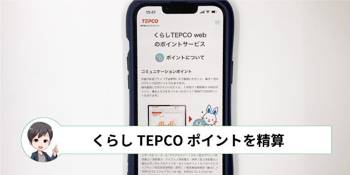 くらしTEPCOポイントを精算