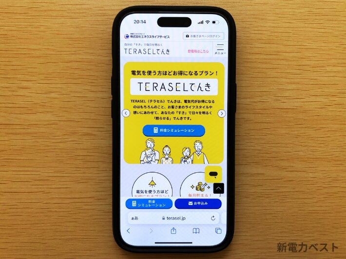 TERASELでんき：TERASELマーケットプラン