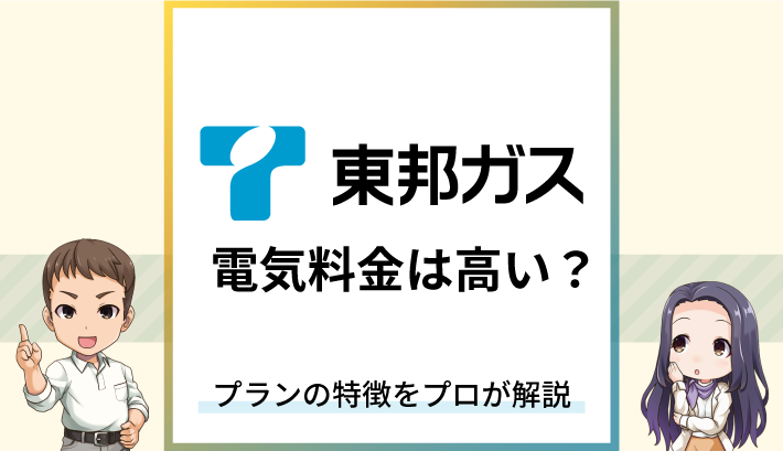 東邦ガスの電気料金は高い？プランの特徴をプロが解説