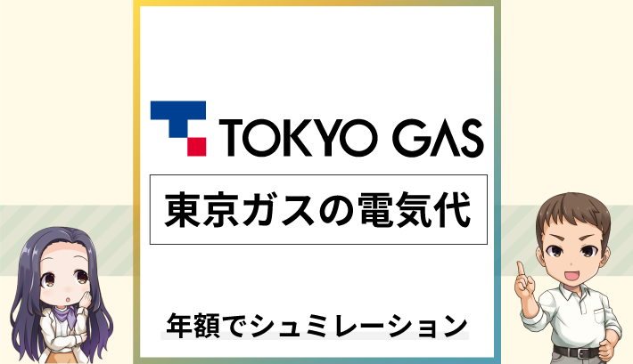 東京ガスの電気代 年額でシュミレーション