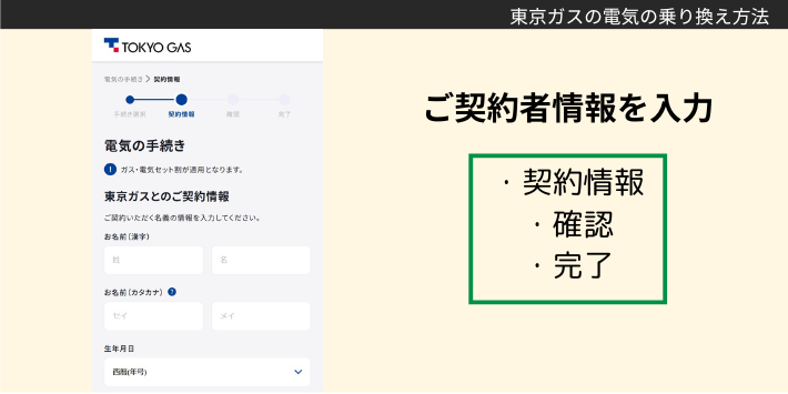 ご契約者情報を入力